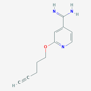 molecular formula C11H13N3O B1411032 2-(Pent-4-ynyloxy)pyridine-4-carboximidamide CAS No. 1987123-15-8