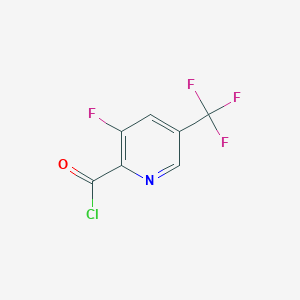 molecular formula C7H2ClF4NO B1411035 3-Fluoro-5-(trifluoromethyl)pyridine-2-carbonyl chloride CAS No. 1936602-33-3