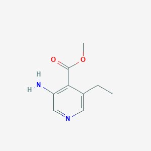molecular formula C9H12N2O2 B1411037 Methyl 3-amino-5-ethylisonicotinate CAS No. 1823885-54-6
