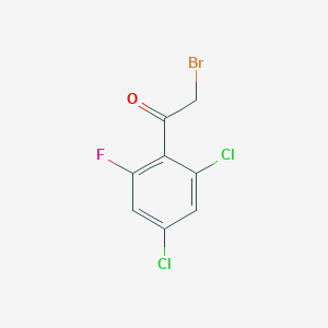 molecular formula C8H4BrCl2FO B1411049 2',4'-Dichloro-6'-fluorophenacyl bromide CAS No. 1806350-58-2
