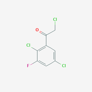 molecular formula C8H4Cl3FO B1411050 2',5'-Dichloro-3'-fluorophenacyl chloride CAS No. 1803819-30-8