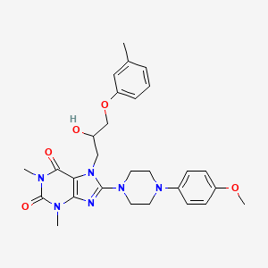 7-(2-hydroxy-3-(m-tolyloxy)propyl)-8-(4-(4-methoxyphenyl)piperazin-1-yl)-1,3-dimethyl-1H-purine-2,6(3H,7H)-dione