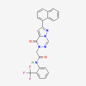 2-(2-(naphthalen-1-yl)-4-oxopyrazolo[1,5-d][1,2,4]triazin-5(4H)-yl)-N-(2-(trifluoromethyl)phenyl)acetamide