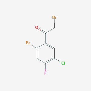 molecular formula C8H4Br2ClFO B1411056 2'-Bromo-5'-chloro-4'-fluorophenacyl bromide CAS No. 1807224-18-5