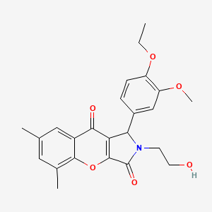 1-(4-Ethoxy-3-methoxyphenyl)-2-(2-hydroxyethyl)-5,7-dimethyl-1,2-dihydrochromeno[2,3-c]pyrrole-3,9-dione