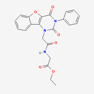 ethyl 2-(2-(2,4-dioxo-3-phenyl-3,4-dihydrobenzofuro[3,2-d]pyrimidin-1(2H)-yl)acetamido)acetate