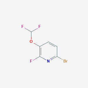 molecular formula C6H3BrF3NO B1411062 6-Bromo-3-difluoromethoxy-2-fluoropyridine CAS No. 1805526-29-7