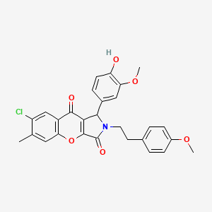 7-Chloro-1-(4-hydroxy-3-methoxyphenyl)-2-[2-(4-methoxyphenyl)ethyl]-6-methyl-1,2-dihydrochromeno[2,3-c]pyrrole-3,9-dione