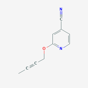 molecular formula C10H8N2O B1411065 2-(But-2-ynyloxy)isonicotinonitrile CAS No. 1935476-25-7