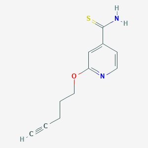 molecular formula C11H12N2OS B1411066 2-(Pent-4-ynyloxy)pyridine-4-carbothioamide CAS No. 1924322-15-5
