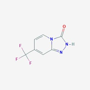 molecular formula C7H4F3N3O B1411068 7-(三氟甲基)-[1,2,4]三唑并-[4,3-a]吡啶-3(2H)-酮 CAS No. 1613150-00-7