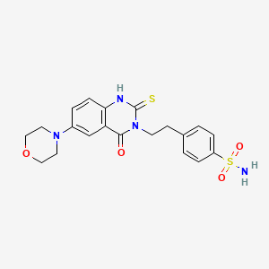 4-[2-(6-morpholin-4-yl-4-oxo-2-sulfanylidene-1H-quinazolin-3-yl)ethyl]benzenesulfonamide