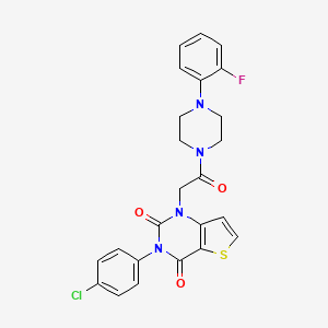 3-(4-chlorophenyl)-1-(2-(4-(2-fluorophenyl)piperazin-1-yl)-2-oxoethyl)thieno[3,2-d]pyrimidine-2,4(1H,3H)-dione