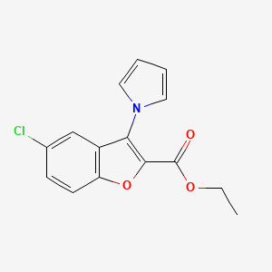 Ethyl 5-chloro-3-(1H-pyrrol-1-yl)-1-benzofuran-2-carboxylate