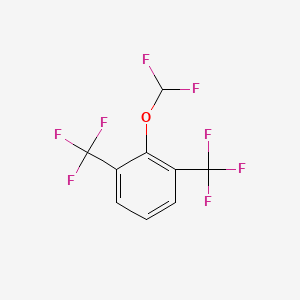 molecular formula C9H4F8O B1411074 2,6-Bis(trifluoromethyl)(difluoromethoxy)benzene CAS No. 1807102-61-9