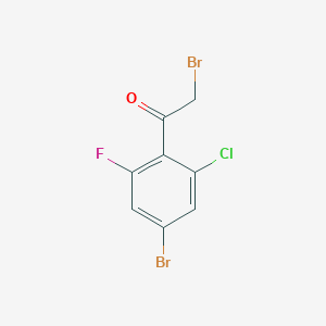 molecular formula C8H4Br2ClFO B1411076 4'-溴-2'-氯-6'-氟苯乙酰溴 CAS No. 1805518-55-1