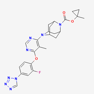 2,6-Diazatricyclo[3.3.1.13,7]decane-2-carboxylic acid, 6-[6-[2-fluoro-4-(1H-tetrazol-1-yl)phenoxy]-5-Methyl-4-pyriMidinyl]-, 1-Methylcyclopropyl ester