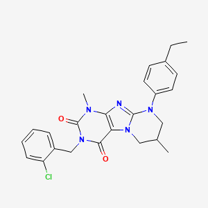 3-[(2-chlorophenyl)methyl]-9-(4-ethylphenyl)-1,7-dimethyl-7,8-dihydro-6H-purino[7,8-a]pyrimidine-2,4-dione