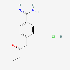 molecular formula C11H15ClN2O B1411079 4-(2-氧代丁基)-苯甲酰胺盐酸盐 CAS No. 2206426-74-4