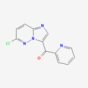 molecular formula C12H7ClN4O B1411080 (6-Chloroimidazo[1,2-b]pyridazin-3-yl)(pyridin-2-yl)methanone CAS No. 1992985-35-9