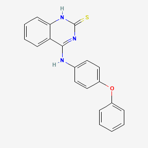 molecular formula C20H15N3OS B14110804 4-((4-phenoxyphenyl)amino)quinazoline-2(1H)-thione 