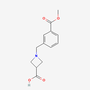 molecular formula C13H15NO4 B1411082 1-[3-(Methoxycarbonyl)benzyl]-azetidine-3-carboxylic acid CAS No. 1984062-83-0