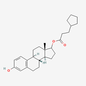 Estra-1,3,5(10)-triene-3,17-diol(17b)-, 17-cyclopentanepropanoate