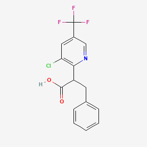 2-[3-Chloro-5-(trifluoromethyl)-2-pyridyl]-3-phenylpropanoic acid