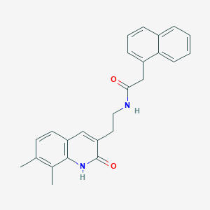 N-(2-(7,8-dimethyl-2-oxo-1,2-dihydroquinolin-3-yl)ethyl)-2-(naphthalen-1-yl)acetamide