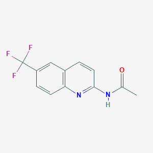 N-[6-(trifluoromethyl)quinolin-2-yl]acetamide