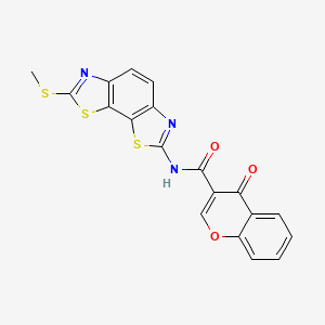 N-(2-methylsulfanyl-[1,3]thiazolo[4,5-g][1,3]benzothiazol-7-yl)-4-oxochromene-3-carboxamide