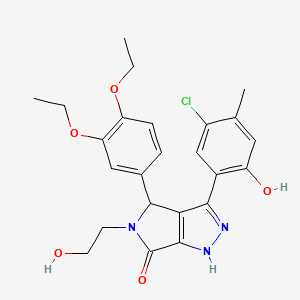 3-(5-chloro-2-hydroxy-4-methylphenyl)-4-(3,4-diethoxyphenyl)-5-(2-hydroxyethyl)-4,5-dihydropyrrolo[3,4-c]pyrazol-6(2H)-one