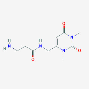 3-amino-N-[(1,3-dimethyl-2,6-dioxopyrimidin-4-yl)methyl]propanamide