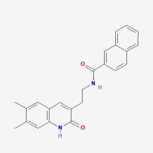 N-(2-(6,7-dimethyl-2-oxo-1,2-dihydroquinolin-3-yl)ethyl)-2-naphthamide