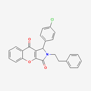 1-(4-Chlorophenyl)-2-(2-phenylethyl)-1,2-dihydrochromeno[2,3-c]pyrrole-3,9-dione