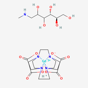 gadolinium(3+);hydron;(2R,3R)-6-(methylamino)hexane-1,2,3,4,5-pentol;2-[4,7,10-tris(carboxylatomethyl)-1,4,7,10-tetrazacyclododec-1-yl]acetate