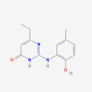 6-Ethyl-2-[(2-hydroxy-5-methylphenyl)amino]-3,4-dihydropyrimidin-4-one