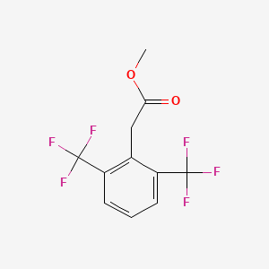 molecular formula C11H8F6O2 B1411111 Methyl 2,6-Bis(trifluoromethyl)phenylacetate CAS No. 1807227-72-0