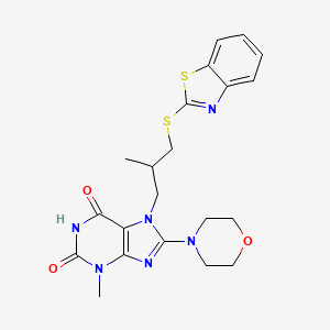 7-(3-(benzo[d]thiazol-2-ylthio)-2-methylpropyl)-3-methyl-8-morpholino-1H-purine-2,6(3H,7H)-dione