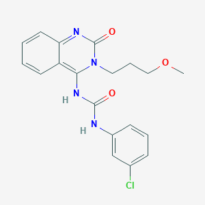 (E)-1-(3-chlorophenyl)-3-(3-(3-methoxypropyl)-2-oxo-2,3-dihydroquinazolin-4(1H)-ylidene)urea