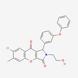 7-Chloro-2-(2-hydroxyethyl)-6-methyl-1-(3-phenoxyphenyl)-1,2-dihydrochromeno[2,3-c]pyrrole-3,9-dione