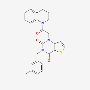 1-(2-(3,4-dihydroquinolin-1(2H)-yl)-2-oxoethyl)-3-(3,4-dimethylbenzyl)thieno[3,2-d]pyrimidine-2,4(1H,3H)-dione