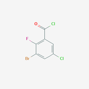 molecular formula C7H2BrCl2FO B1411113 3-Bromo-5-chloro-2-fluorobenzoyl chloride CAS No. 1806058-39-8