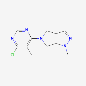 molecular formula C11H12ClN5 B14111147 Pyrrolo[3,4-c]pyrazole, 5-(6-chloro-5-Methyl-4-pyriMidinyl)-1,4,5,6-tetrahydro-1-Methyl- 