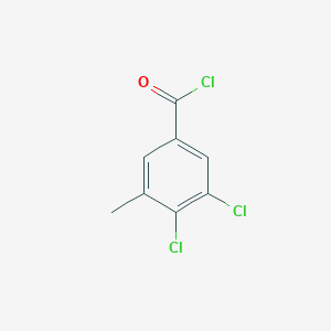 molecular formula C8H5Cl3O B1411121 3,4-Dichloro-5-methylbenzoyl chloride CAS No. 1806288-43-6