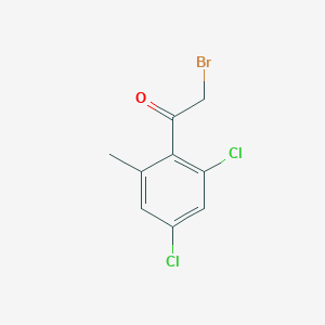 B1411124 2',4'-Dichloro-6'-methylphenacyl bromide CAS No. 1807180-68-2