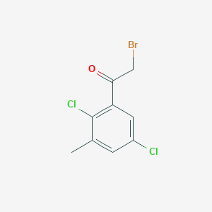 molecular formula C9H7BrCl2O B1411125 2',5'-Dichloro-3'-methylphenacyl bromide CAS No. 1806304-44-8
