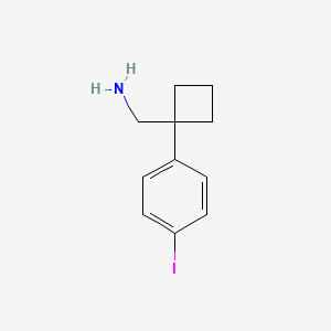 molecular formula C11H14IN B1411126 (1-(4-Iodophenyl)cyclobutyl)methanamine CAS No. 1936255-32-1