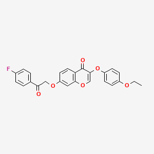 3-(4-Ethoxyphenoxy)-7-[2-(4-fluorophenyl)-2-oxoethoxy]chromen-4-one