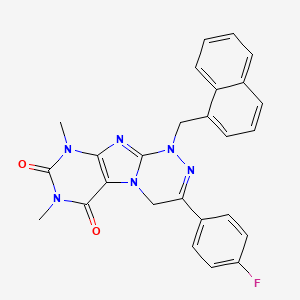 3-(4-fluorophenyl)-7,9-dimethyl-1-(naphthylmethyl)-5,7,9-trihydro-4H-1,2,4-tri azino[4,3-h]purine-6,8-dione